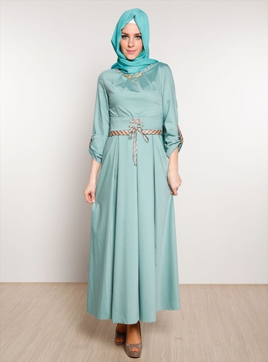 blue hijab dress