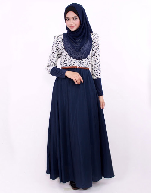 dark blue dress hijab