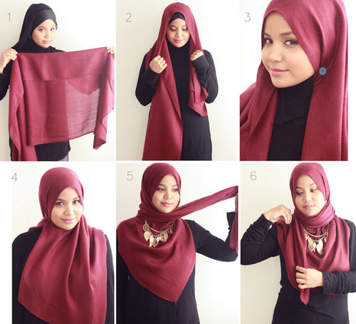 simple syar'i hijab tutorial