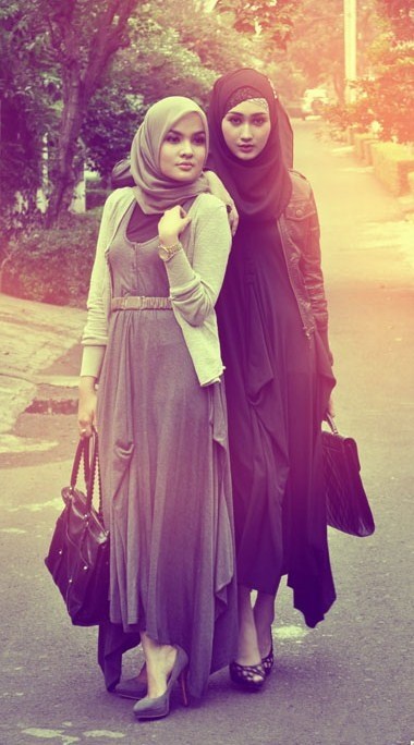 stylish dress hijab