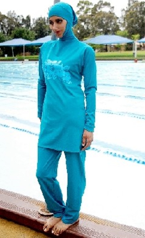 cute blue Islamic Swim Suit