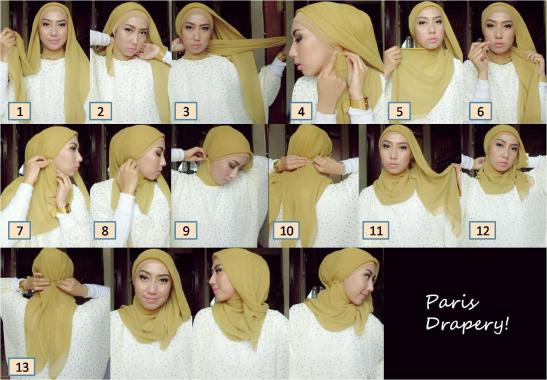 paris tutorial hijab