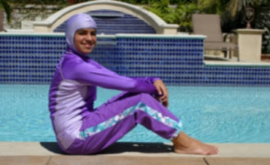 purple Islamic Swim Suit