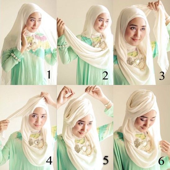 simple white hijab tutorial