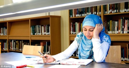 girl in school with hijab